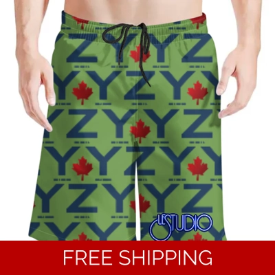 Le Studio YYZ 4 Custom 3D Men's Beach Shorts